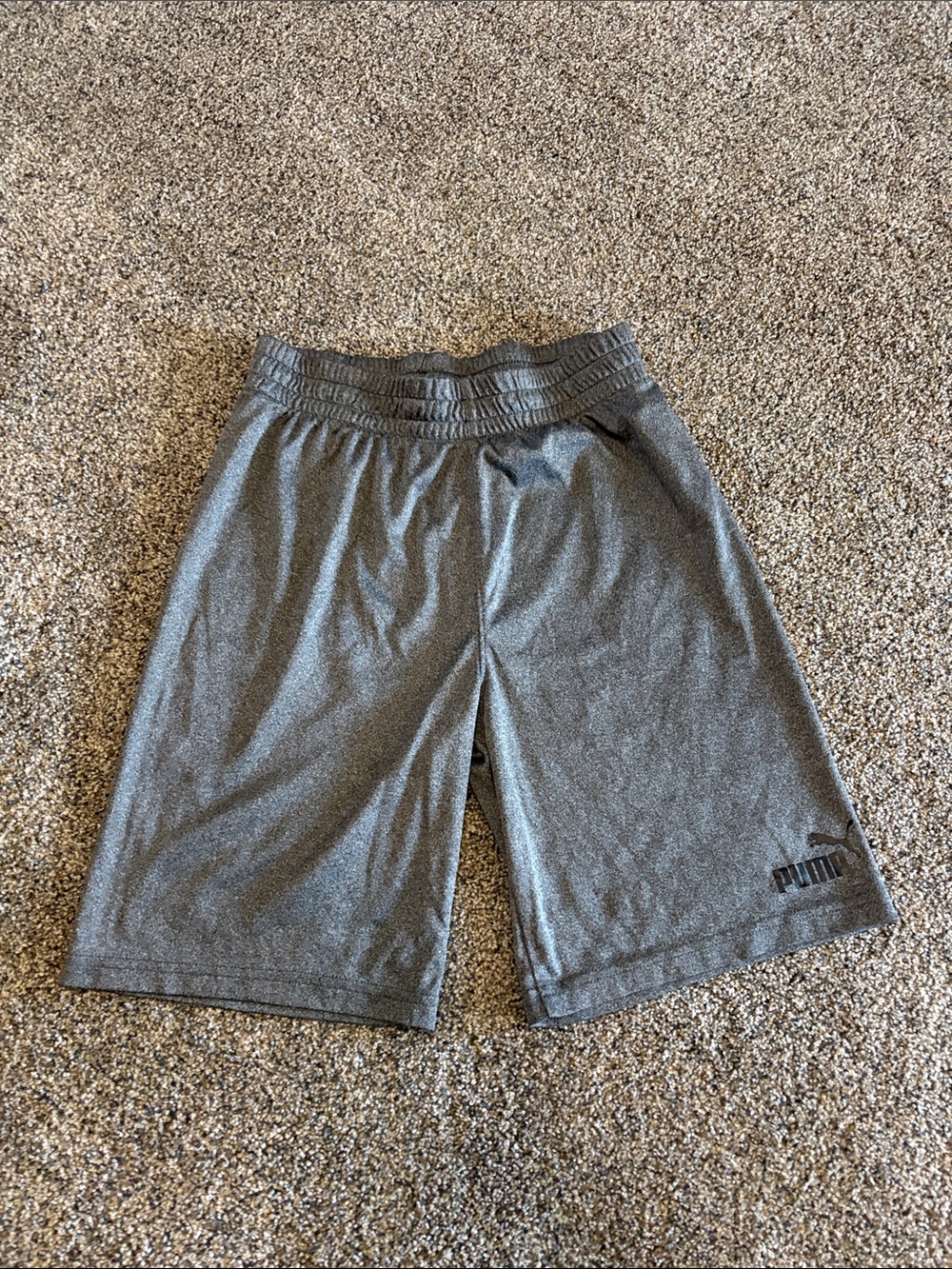 Boys Puma Gray Athletic Performance Shorts Size Medium 10/12